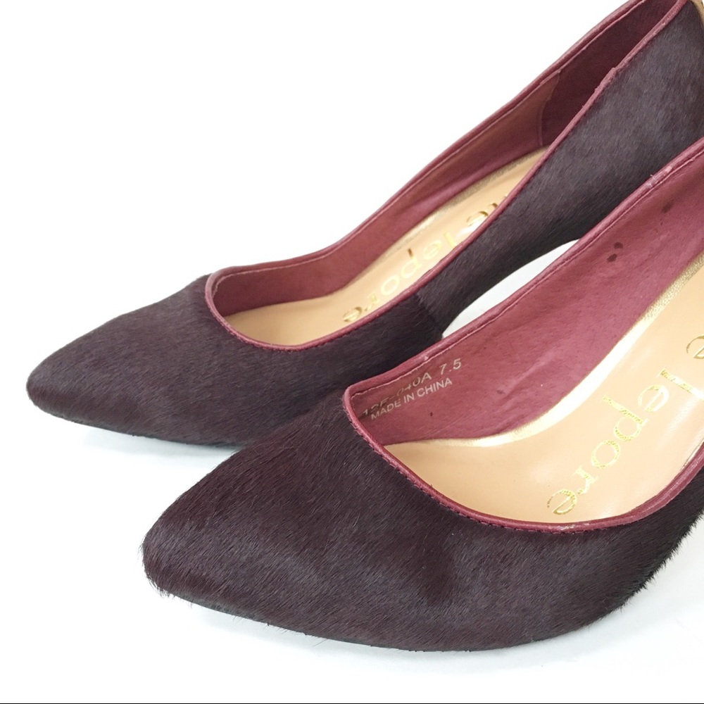 Nanette Lepore ‘Play Me’ Pump Wine Calf Hair 7.5 - Picture 9 of 16